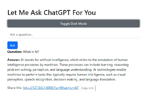 Let Me Ask ChatGPT For You